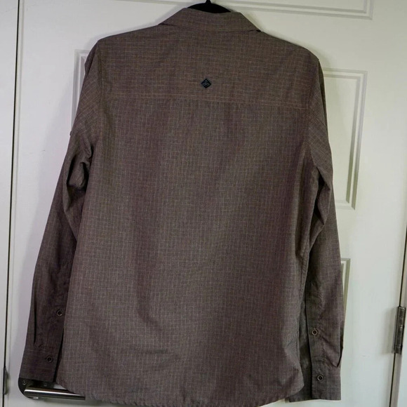 Prana Shirt Mens Small Hiking Button Up Ascension Roll Tab Sleeves Performance - Picture 9 of 10